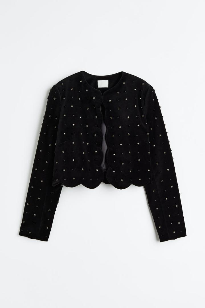 H & M - Velvet Jacket - Black