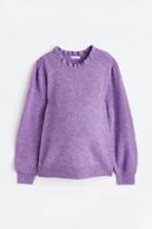 H & M - Mama Ruffle-trimmed Sweater - Purple