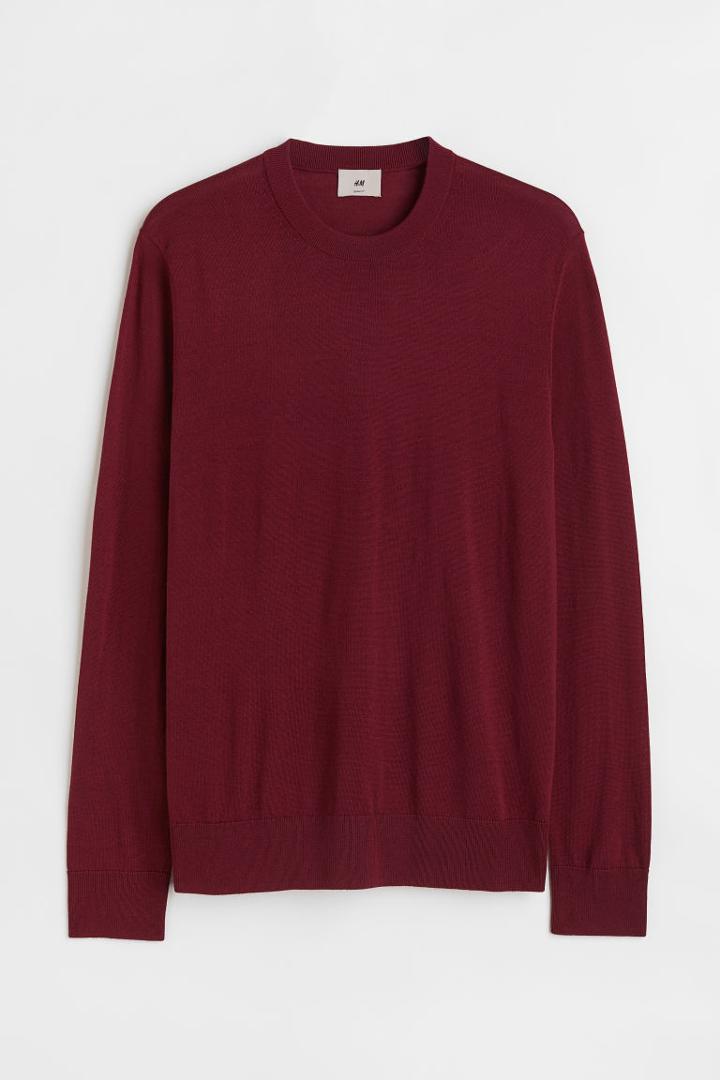 H & M - Merino Wool Sweater - Red