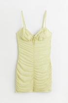 H & M - Draped Dress - Yellow