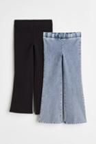 H & M - 2-pack Flared Jeggings - Blue