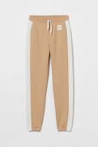 H & M - Side-stripe Joggers - Beige