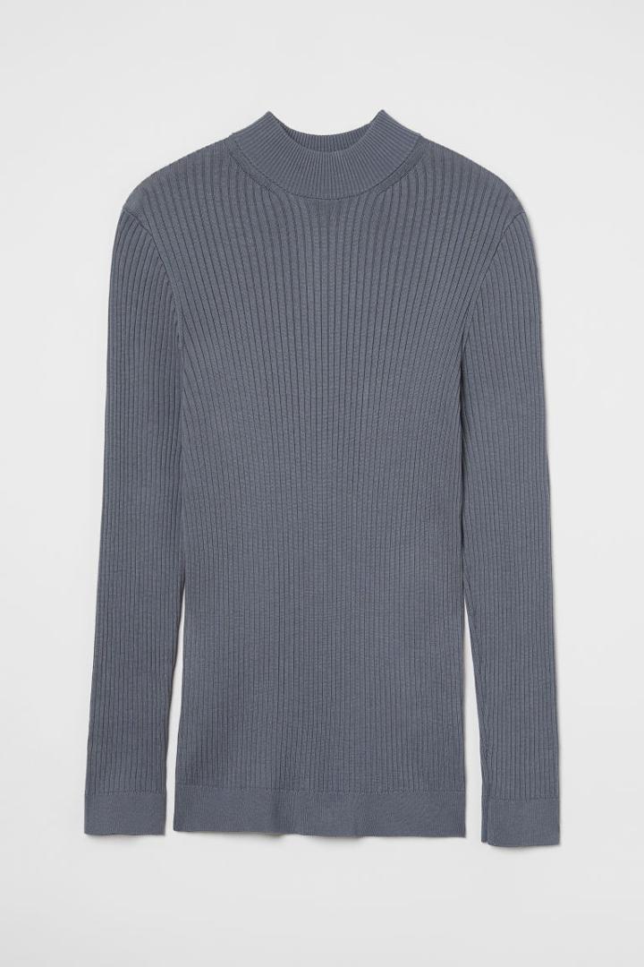 H & M - Muscle Fit Sweater - Gray