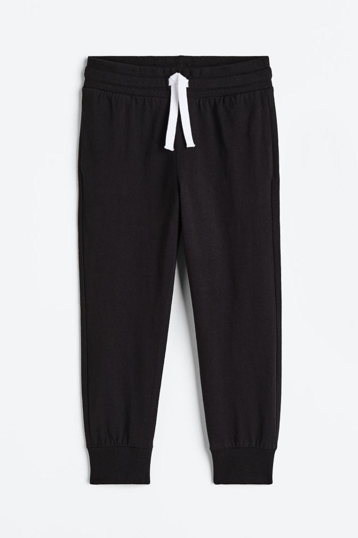 H & M - Jersey Joggers - Black
