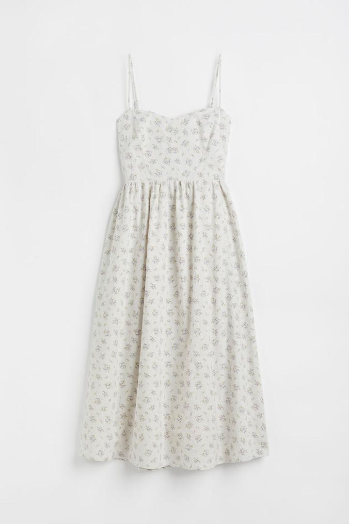 H & M - Linen-blend Dress - Gray