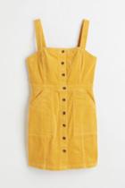 H & M - Corduroy Dress - Yellow