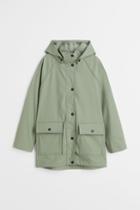 H & M - Hooded Rain Jacket - Green