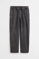 H & M - Loose Denim Joggers - Gray