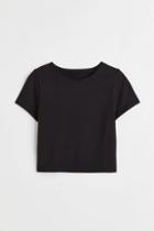 H & M - Thermolite Ribbed T-shirt - Black