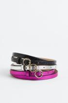 H & M - 3-pack Narrow Belts - Pink