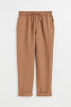 H & M - Linen Joggers - Beige