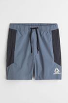H & M - Regular Fit Color-block Nylon Shorts - Blue