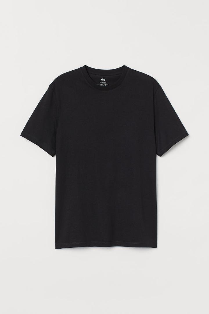H & M - Regular Fit Coolmax T-shirt - Black