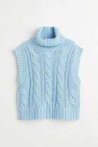 H & M - Turtleneck Sweater Vest - Blue