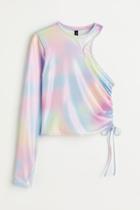 H & M - One-shoulder Top - Pink