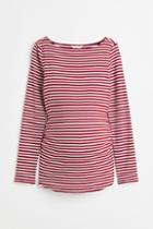 H & M - Mama Long-sleeved Cotton Top - Red