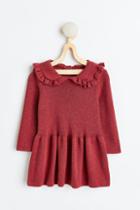 H & M - Collared Knit Dress - Red