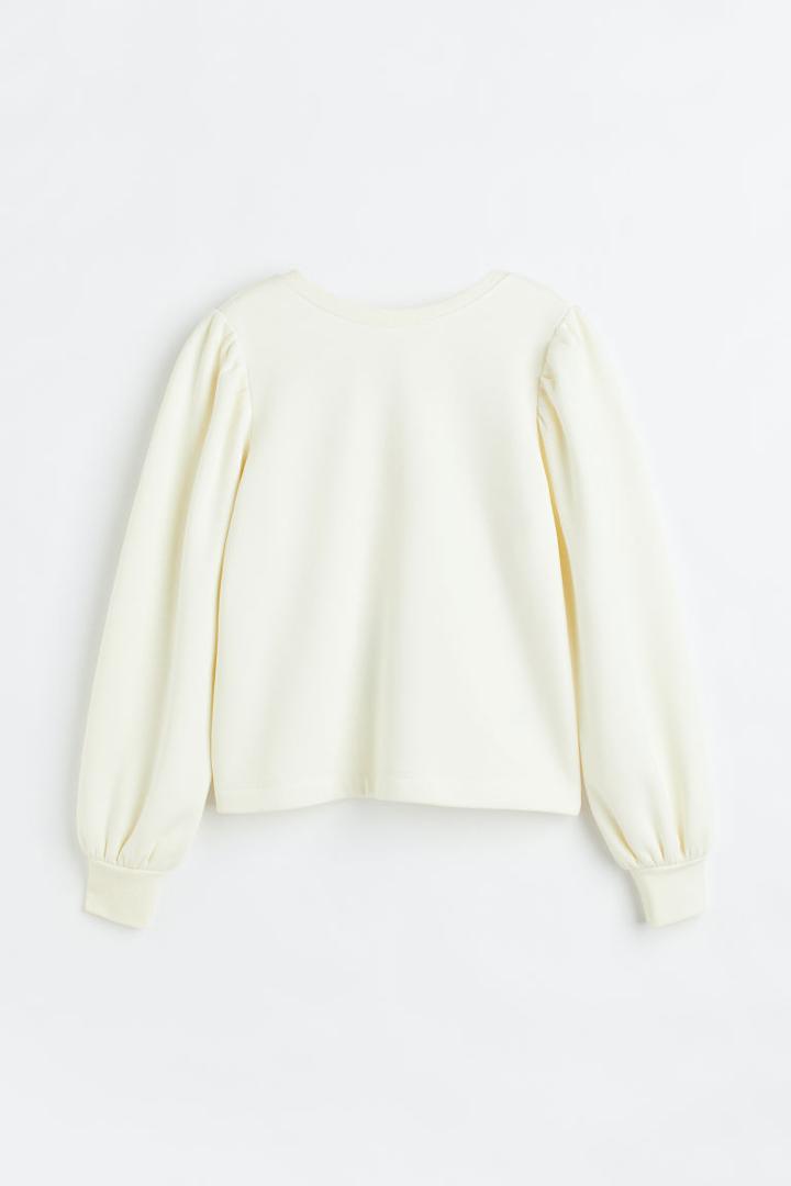 H & M - Open-backed Sweatshirt - White