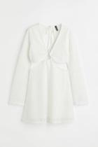 H & M - Cut-out Lace Dress - White