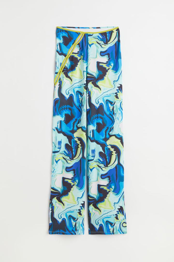 H & M - Cut-out Detail Pants - Blue