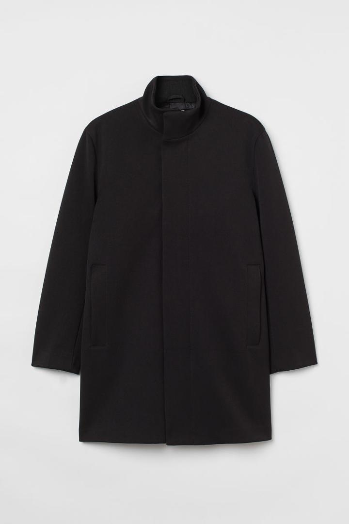 H & M - Twill Coat - Black