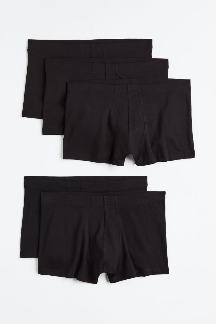 H & M - 5-pack Short Cotton Boxer Shorts - Black