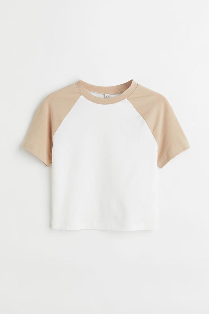 H & M - Crop Top - Beige
