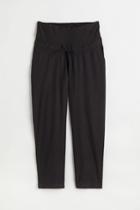 H & M - Mama Linen-blend Pants - Black