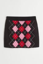 H & M - Jacquard-knit Skirt - Black