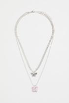 H & M - Double-strand Pendant Necklace - Silver