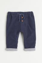 H & M - Fully Lined Corduroy Pants - Blue