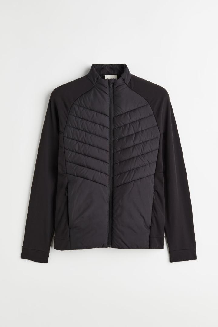 H & M - Regular Fit Thermolite Running Jacket - Black