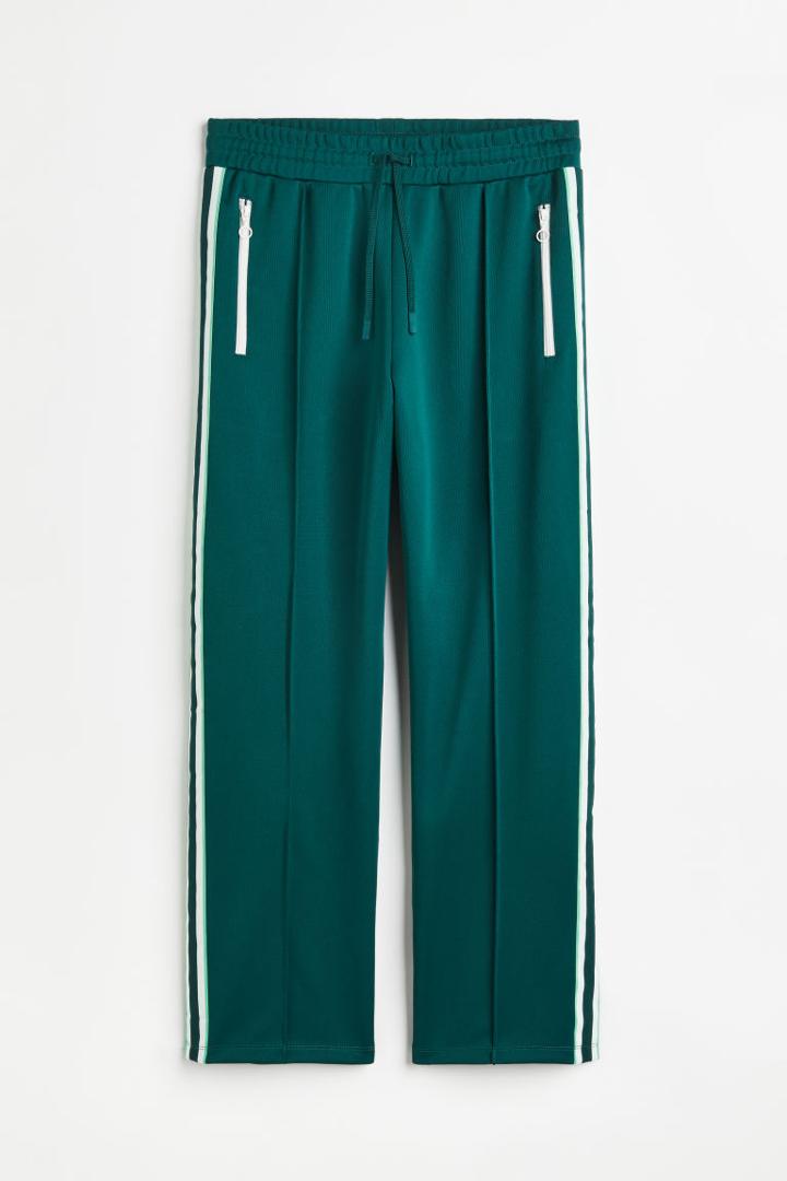 H & M - Relaxed Fit Track Pants - Green