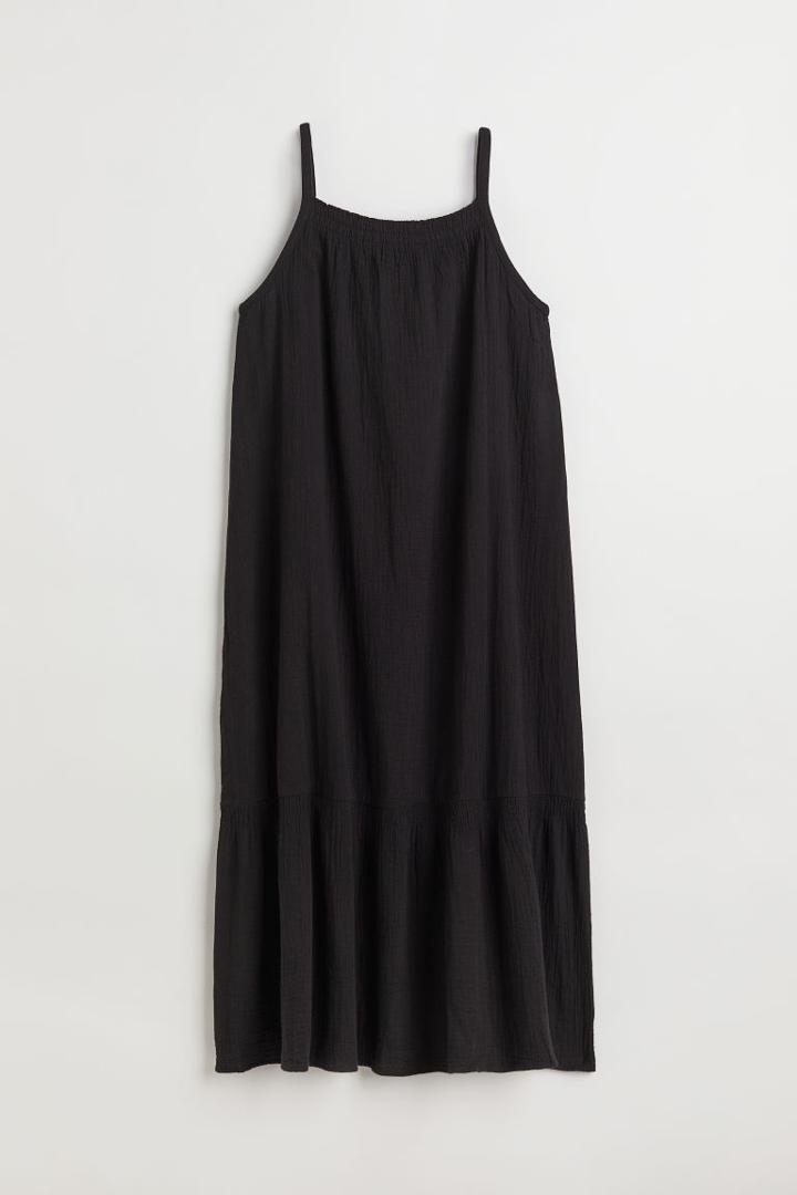 H & M - Double-weave Cotton Dress - Black