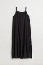 H & M - Double-weave Cotton Dress - Black