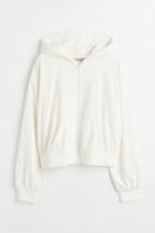 H & M - Terry Hooded Jacket - White