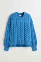 H & M - H & M+ Cable-knit Sweater - Blue