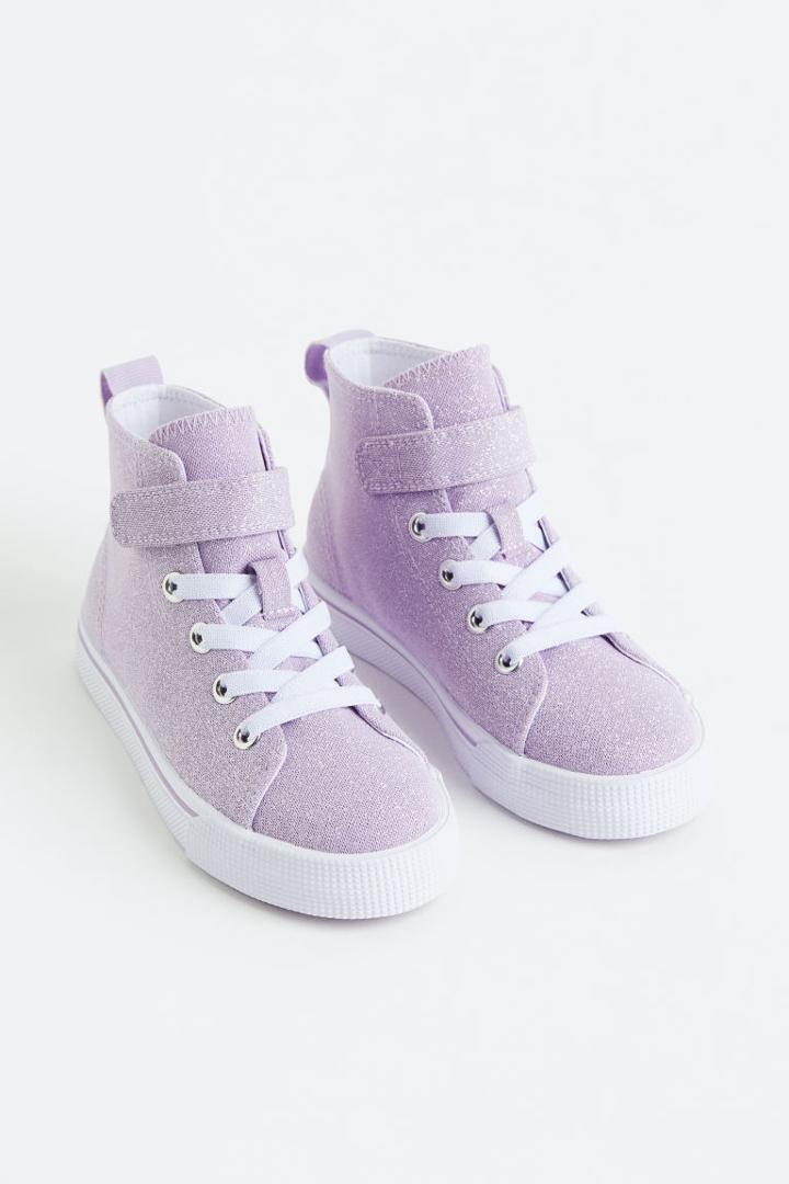 H & M - Canvas High Tops - Purple