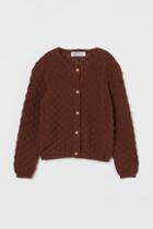 H & M - Textured-knit Cardigan - Beige