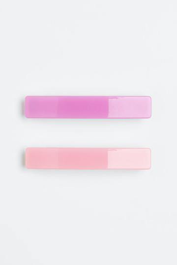 H & M - 2-pack Hair Clips - Pink