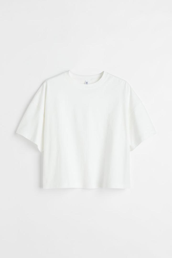 H & M - H & M+ Cotton T-shirt - White