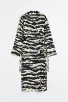 H & M - Wrap Dress With Collar - Black