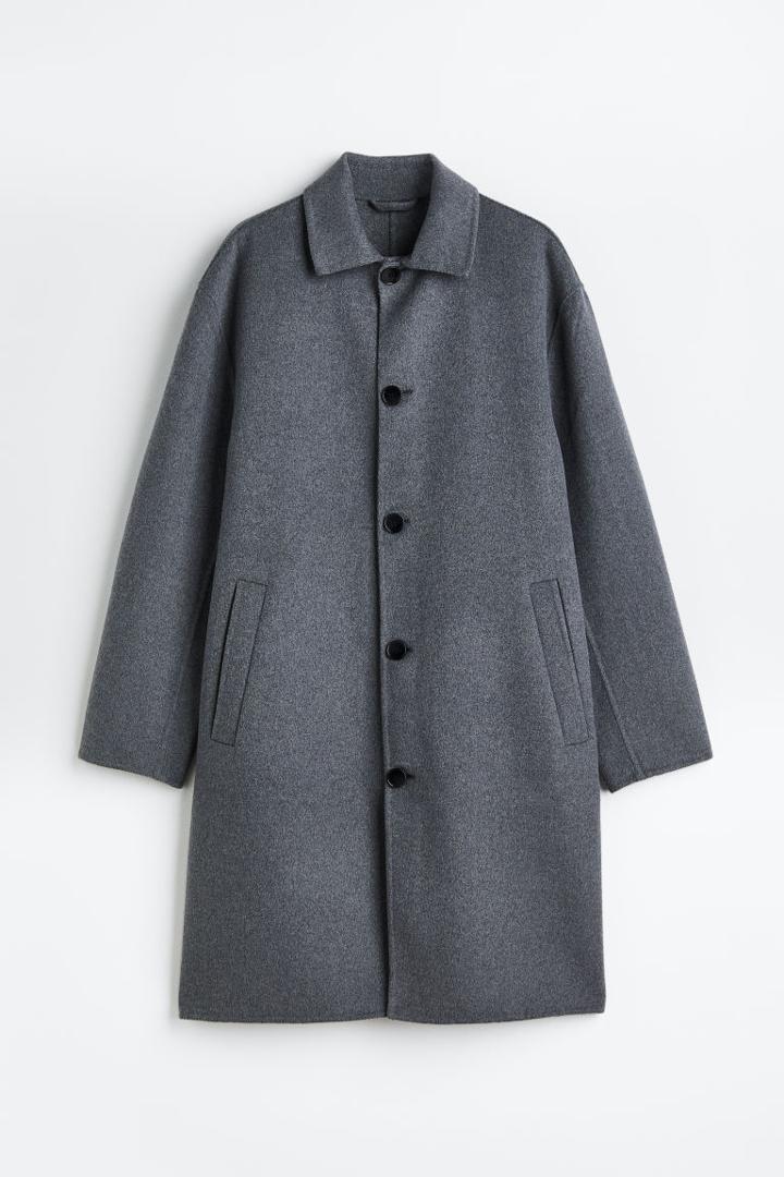 H & M - Wool-blend Car Coat - Gray