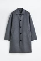 H & M - Wool-blend Car Coat - Gray
