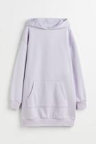 H & M - Hooded Sweatshirt Dress - Purple
