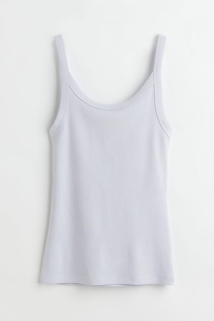 H & M - Cotton Tank Top - Blue