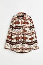 H & M - Fleece Shacket - White