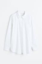 H & M - Linen-blend Shirt - White