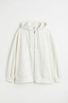 H & M - H & M+ Oversized Hooded Jacket - White