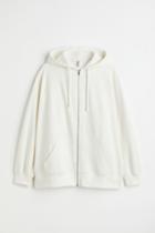 H & M - H & M+ Oversized Hooded Jacket - White